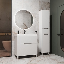 Style Line Шкаф пенал Матис 36 Plus белый матовый – фотография-6